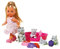 Simba 105734191 - Evi Love Animal Friends, Spielpuppe mit ihren Tierfreunden, 2-fach sortiert, es wird nur ein Artikel geliefert, 4 Tiere mit Zubehör, 8 Teile, 12cm