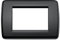 Vimar Placca Rond 3 m, 1 Pezzo, Nero