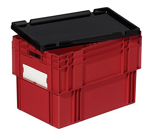 Stülpdeckel L600xB400mm schwarz PP f.Drehstapelbeh älter LA-KA-PE