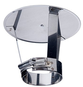 Regenhaube Edelstahl DN 130 130mm Abgasrohr Schornstein Rauchrohr Kamin