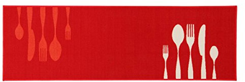 Carillo M777 Küchenteppich Dinner Collection 50 x 80 cm, Rot