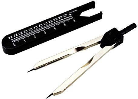 Airgoesin ECG EKG Black Calipers Ruler Drafting Electrocardiogram Divider