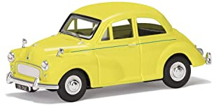 Corgi Diecast Model Vehicles - VA05808 Morris Minor 1000 Highway Yellow, Men & Women Souvenir Gifts from UK - Small Die Cast Toy Car Models for Boys, Gift for Motor Enthusiasts