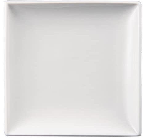 Olympia Whiteware Assiettes carrées 240 mm (lot de 12), porcelaine blanche, passe au four, au micro-ondes, au lave-vaisselle et au congélateur, U155