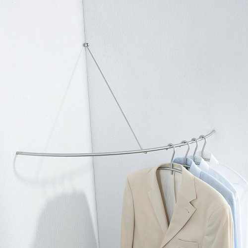 PHOS Edelstahl Design Eckgarderobe G 500 VW Wandversion