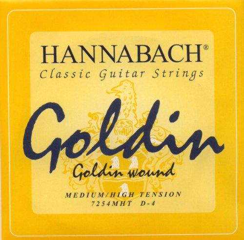 Hannabach Classical Guitar Strings Series 725 Medium/High Tension Goldin - D4 - 7254MHT