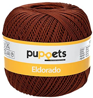 Puppets Eldorado Stärke 10 4574010-07359 braun Häkelgarn, 100% Baumwolle