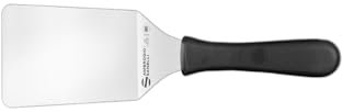 Ambrogio Sanelli, Linea Supra, Spatola Piegata Flessibile per Pasticceria con Lama da 12x8 cm in Acciaio Inox, Impugnatura in SEBS Pratica ed Ergonomica, Certificata MOCA, Made in Italy