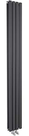 Hudson Reed HRE009 1800 x 236 mm Revive Compact Double Panel Radiator - Anthracite