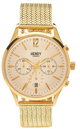 Henry London Unisex-Armbanduhr Westminster Chronograph Quarz Edelstahl HL41-CM-0020
