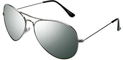 ALPLAND Sonnenbrille silber Glas silber voll verspiegelt große Gläser