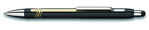 Schneider Epsilon Touch Druckkugelschreiber (Strichstärke XB, dokumentenechte Mine- Schreibfarbe: blau, inkl. Touchpen, Made in Germany) Schaftfarbe: schwarz-gold