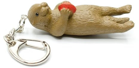 Miniblings Otter Fischotter Schlüsselanhänger - Handmade Modeschmuck I Anhänger Schlüsselring Schlüsselband Keyring - Otter Fischotter