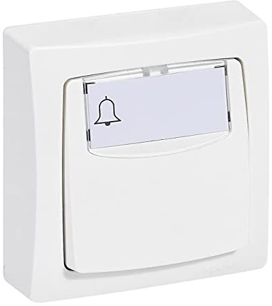 Legrand - Poussoir avec porte-étiquette Appareillage Saillie - Blanc