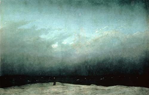 Kunstdruck/Poster: Caspar David Friedrich Der Mönch am Meer - hochwertiger Druck, Bild, Kunstposter, 85x55 cm