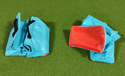 Callieway Premium Dog Agility Tunnel Stützsandsack (Doppelpack) mit Gumminoppen Stoppermatte für Agility Tunnel mit 60cmØ (ohne Tunnel) (Cyan)
