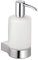 KEUCO Lotion-Spender aus Metall und Kunststoff, Pumpe verchromt, Wandhalterung aus Edelstahl, nachfüllbar ca. 250ml, Seifenspender, Ersatz-Pumpe inklusive, Plan