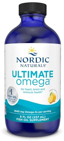 Nordic Naturals Ultimate Omega Liquid, 2840mg Fish Oil, Lemon Flavor - 8oz