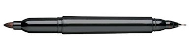 5 Star Elite Twin Tip Permanent Marker 1.5mm and 0.4mm Line Black [Pack 12] -FST