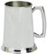 I LUV LTD Zinnkrug Handgefertigt 1pt Einfaches Design Traditionelle Form Glassockel