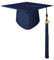 GraduationMall Doktorhut Studentenhut,Uni Abschluss Hut 2025 Anhänger Quaste für die Abschlussfeier vom Hochschule,Abitur,Bachelor Hut Marineblau