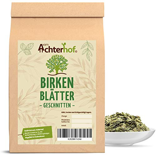 Birkenblätter 500g | Birkenblätter getrocknet und geschnitten | ideal zur Zubereitung von Tee, Tinkturen, Haarwasser & Co. | naturrein | vom Achterhof