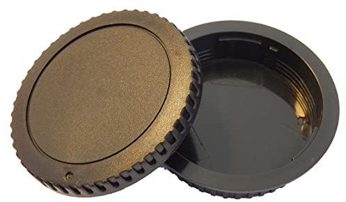 vhbw Lot de Bouchons pour Objectif Compatible avec Canon EOS 650D, 6D, 700D, 70D, 750D, 760D, 7D Appareil Photo - Cache arrière et de boîtier, Noir