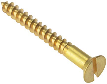 Flachrundschrauben mit Schlitz Bargainscrews 100 aus massivem Messing, CSK310B