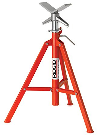 RIDGID 22168 Cavalletto per Tubi Alto Pieghevole con Supporto a V Modello VF-99, Cavalletto per Tubi da 300mm