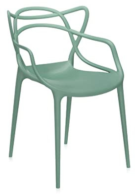 Kartell Masters, Set 2 sedie, Impilabile, Verde salvia