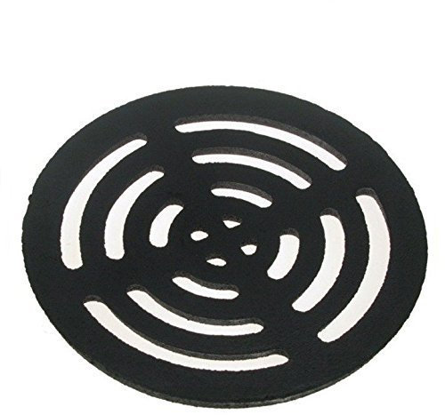 Grille de drainage circulaire, fonte, couleur noire