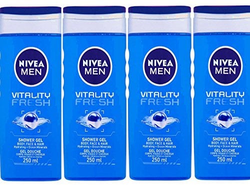 Nivea Men Vitality Fresh Shower Gel 250 ml (Pack of 4)
