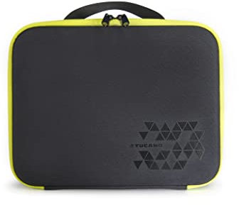 Tucano-Schutz Case für GoPro Hero. Praktisch, Strapazierfähig und gut aufgeteilt. Ausgestattet mit Taschen für Speicherkarten und Kabel. Reise Case Größe L. Manner und Damen