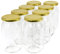 Wamat 900 ml Einweckgläser mit Deckel Gold Einmachgläser Vorratsgläser Einmachglas Weck (Menge: 16 Stück)