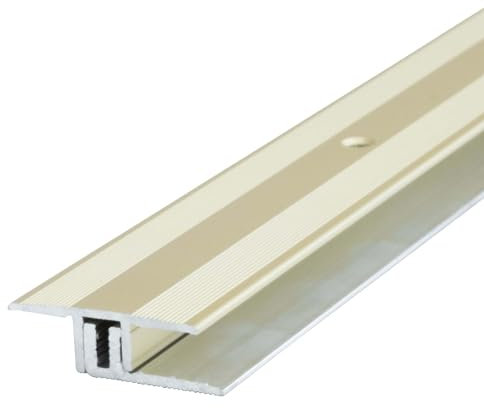 Dalsys Übergangsprofil flach 32 x 900mm Champagner Gold für Belagsstärken von 6-15mm, zum Schrauben inkl. Befestigungsmaterial