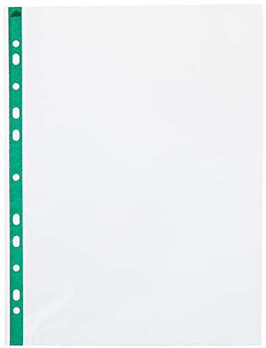 5 Star Punched Pocket Polypropylene Top-opening 45 Micron A4 Glass Clear [Pack of 100]