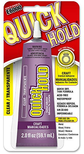 E6000 QuickHOLD 380722 Quick Dry Adhesive, All-purpose, 2.0 Fluid Ounces, Clear, 1 Count (Pack of 1)