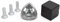Eckverbinder 30 B-Typ Nut 8 eckig. Mit Befestigungssatz & Abdeckkappe eckig