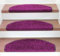Kettelservice-Metzker Stufenmatten Treppenmatten Shaggy - Halbrund 10 Aktuelle Farben im SparSet 15 Stck. (Aubergine)