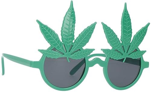 Folat 8714572007054 705 Brille Cannabisblätter, Grün