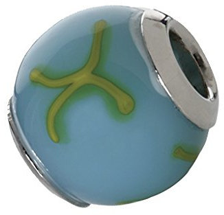 CEM Beads Glaskugel blau 925/-Silber CD714