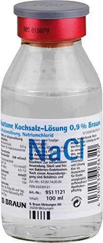 Kochsalz 0,9% Isotonisch Glasflasche, 100 ml