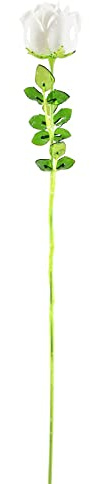EUROPALMS Kristallrose, Kunstblume, weiß, 81cm 12x | Edle, vielseitige Ganzjahresdeko