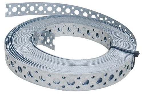 Banda Forata in Acciaio Prezincato Larghezza 25 mm Lunghezza 10 Mt