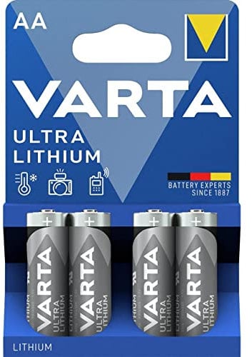 Varta Batterie Lithium Mignon AA (6106) - 4er Blister, Bianco