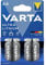 Varta Batterie Lithium Mignon AA (6106) - 4er Blister, Bianco