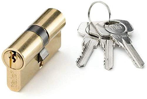Yale, Y53030LTLC, Cilindro de Seguridad, YL5, No, Leva Corta, Llave - Llave, Latonado, 30 x 30 mm