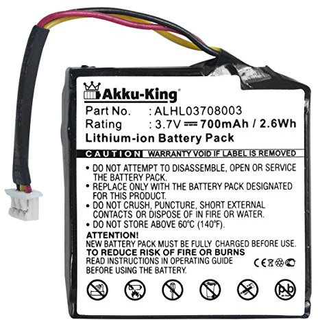Akku-King Akku kompatibel mit Tomtom Start 20 / Start 25 - ersetzt ALHL03708003 - Li-Ion 700mAh