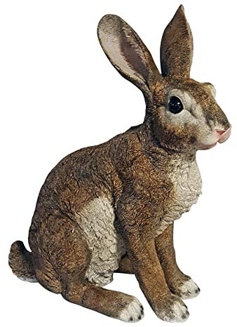 Dekofigur Horst Hase sitzend Feldhase Rammler Kaninchen Gartendeko Tierfigur
