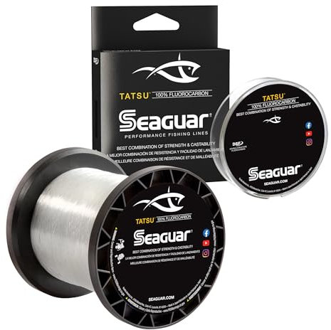 Seaguar 08ts200, Tatsu-Filo in fluorocarbonio d'Acqua Dolce, Diametro 22,9 cm, Testato 3,6 kg, 200 Metri, Trasparente Unisex, 8-Pounds/200-Yards
